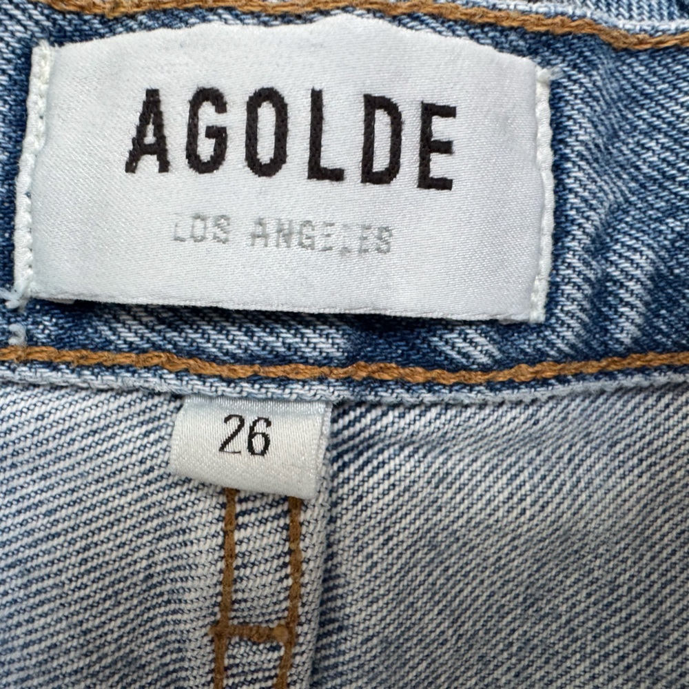 Agolde Vintage Wash Distressed 90’s Cropped Jeans - Picture 9 of 10